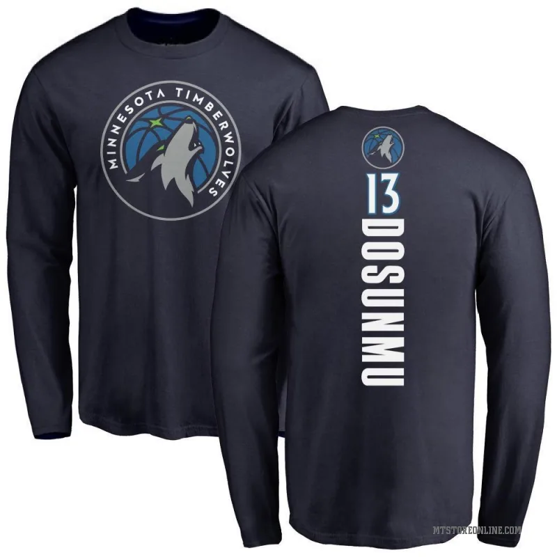 Ayo Dosunmu Men's Navy Minnesota Timberwolves Backer Long Sleeve T-Shirt