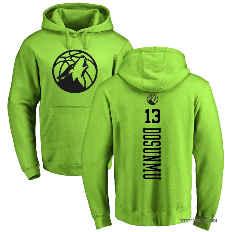 Ayo Dosunmu Youth Green Minnesota Timberwolves Branded Neon One Color Backer Pullover Hoodie