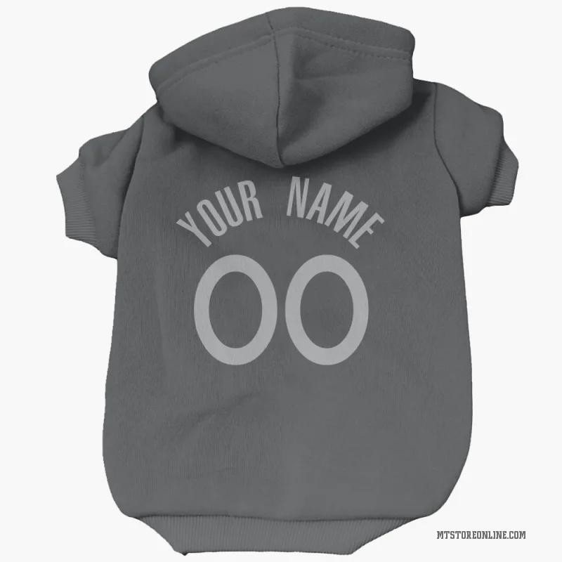 Custom Black Minnesota Timberwolves Cat & Dog Pet Hoodie