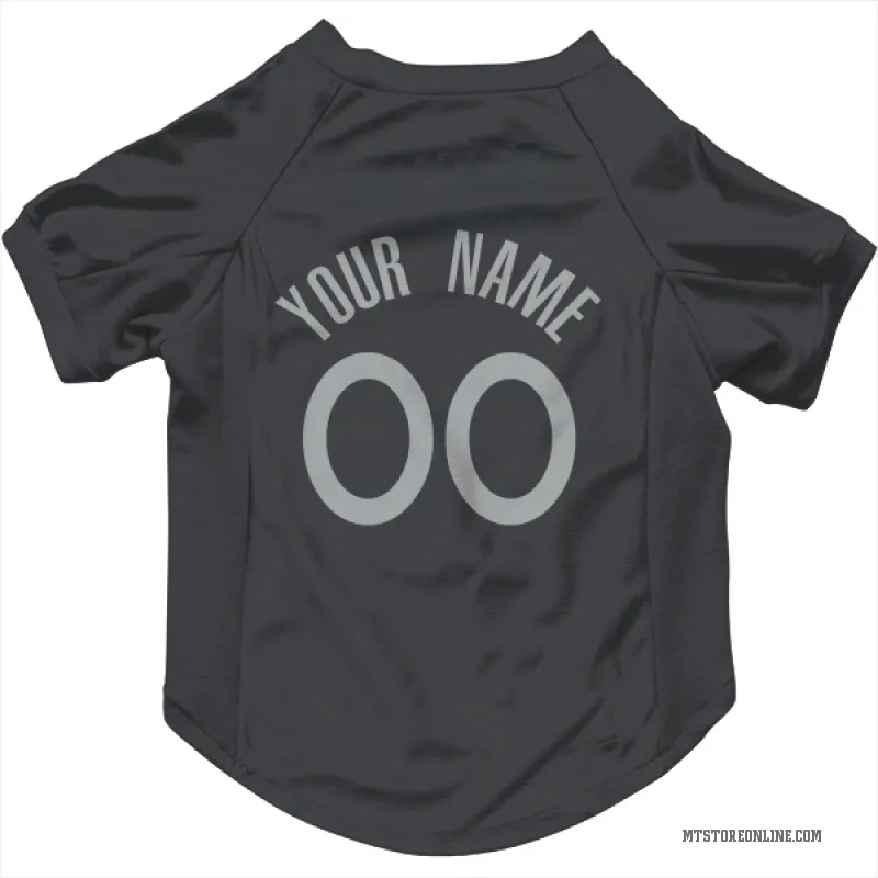 Custom Black Minnesota Timberwolves Cat & Dog Pet Jersey