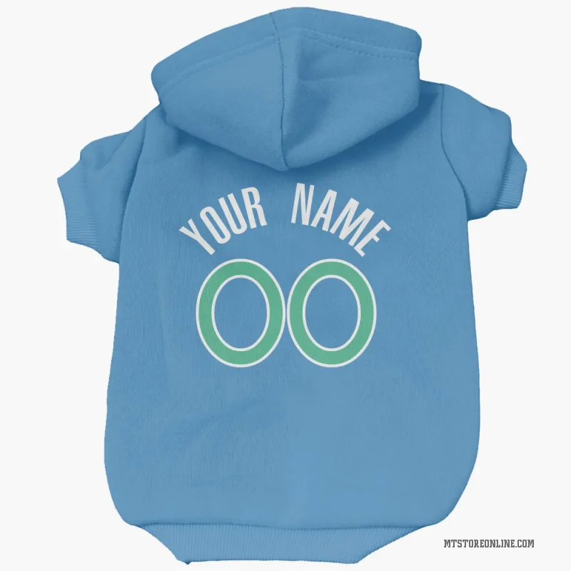 Custom Blue Minnesota Timberwolves Cat & Dog Pet Hoodie