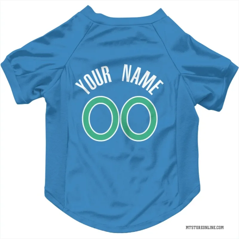 Custom  Blue Minnesota Timberwolves   Cat & Dog Pet Jersey