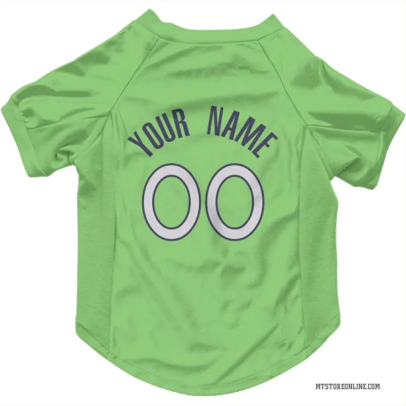 Custom Green Minnesota Timberwolves Cat & Dog Pet Jersey