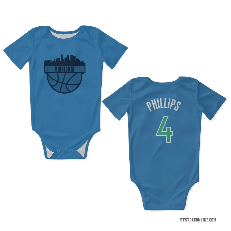 Julian Phillips  Blue Minnesota Timberwolves  Newborn & Infant Bodysuit