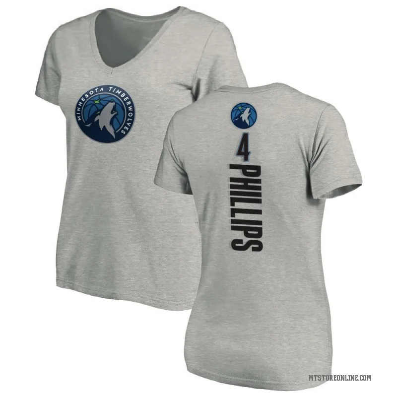 Julian Phillips Women's Minnesota Timberwolves Ash Backer T-Shirt