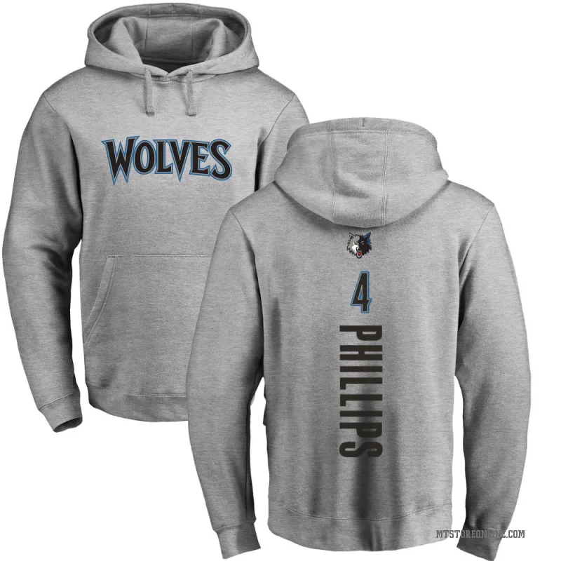 Julian Phillips Youth Minnesota Timberwolves Branded Ash Backer Pullover Hoodie