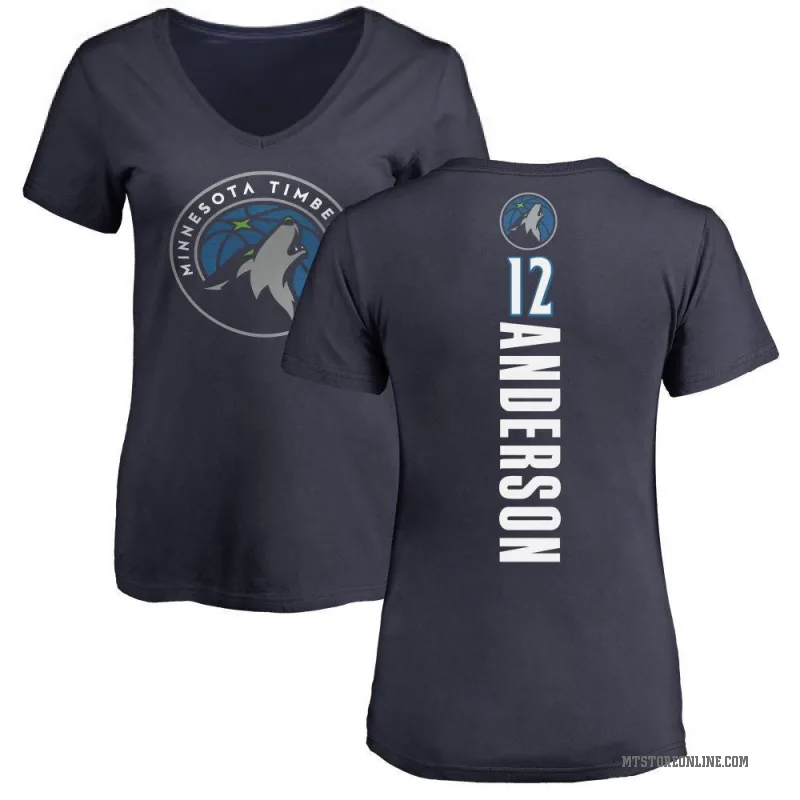 Kyle Anderson Women's Navy Minnesota Timberwolves Backer T-Shirt