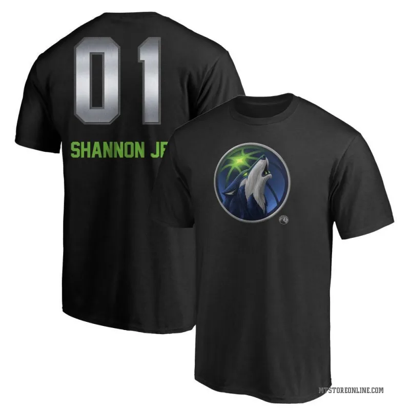 Terrence Shannon Jr. Men's Black Minnesota Timberwolves Midnight Mascot T-Shirt