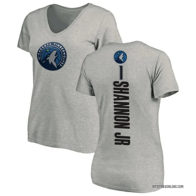 Terrence Shannon Jr. Women's Minnesota Timberwolves Ash Backer T-Shirt