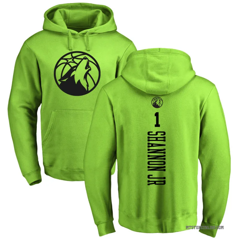 Terrence Shannon Jr. Youth Green Minnesota Timberwolves Branded Neon One Color Backer Pullover Hoodie